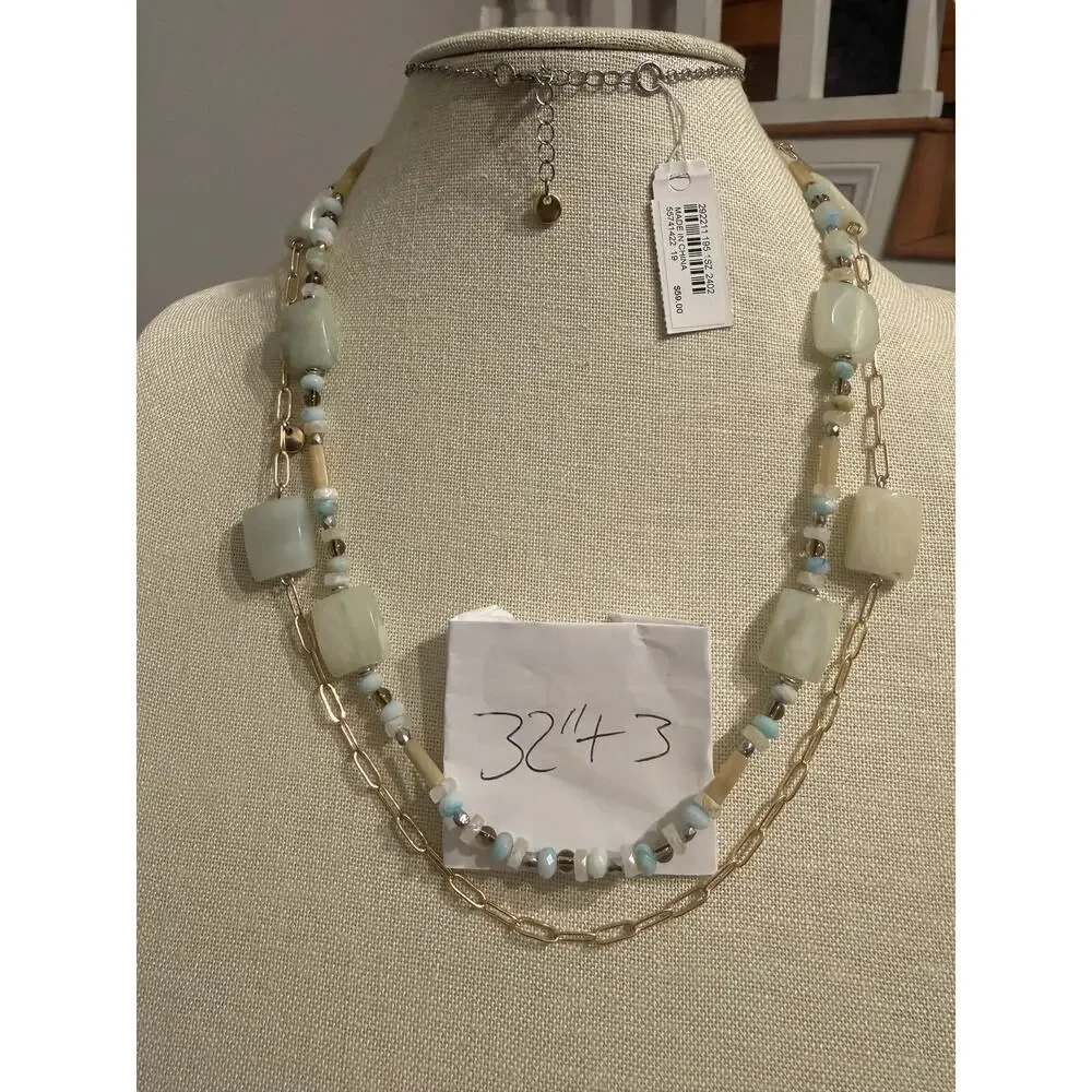 J. Jill Genuine Stone Necklace NWT Semi Precious Gemstone Boho